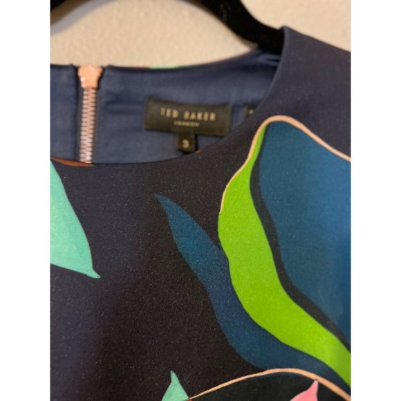 Ted Baker Scuba Dress 3 US Medium 8 10 Stretch Career Church - Picture 4 of 11